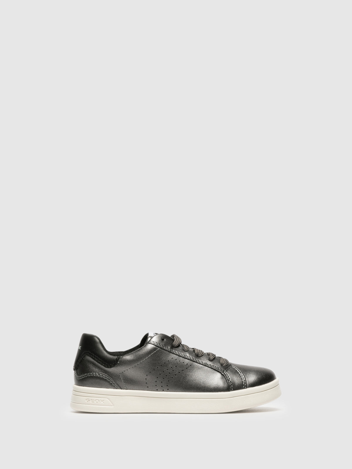 Geox Silver Lace-up Trainers